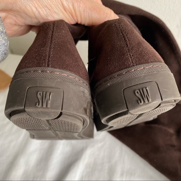 Stuart Weitzman Dark Brown Stretch Suede Over The Knee Boots - Picture 8 of 15